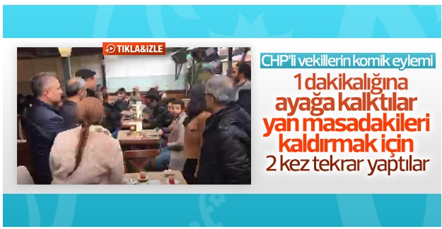 CHP&#039;li vekillerin ayağa kalk eylemi