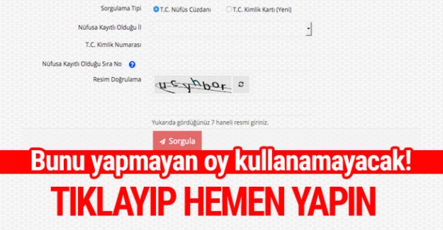 YSK seçmen listesi sorgulama hemen yapın!