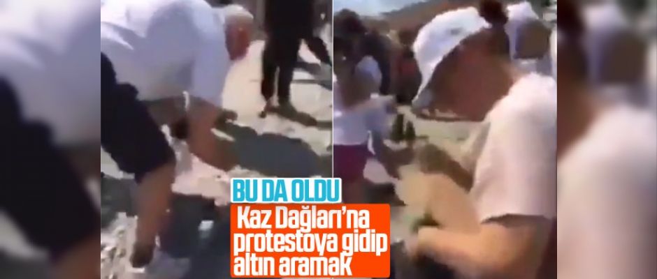 Protestocular Kaz Dağları&#039;nda altın peşine düştü