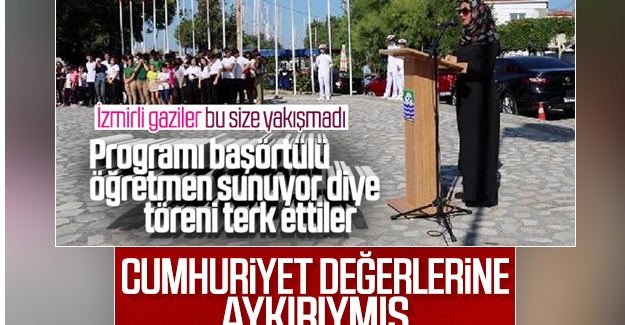 Başörtülü sunucuyu protesto eden gaziler