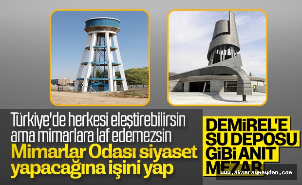 Demirel&#039;in su deposuna benzer anıt mezarı