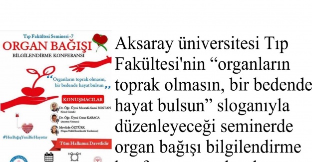 Organ bağışı bilgilendirme konferansı