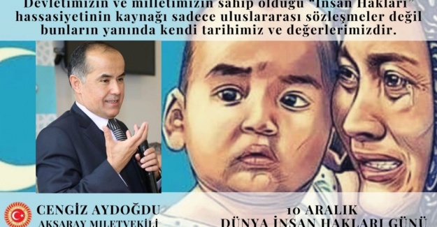 Aydoğdu&#39;dan İnsan Hakları Günü açıklaması