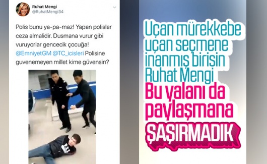 Ruhat Mengi, Çin&#039;deki video ile Türk polisini suçladı
