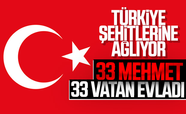 Türkiye şehitlerine ağlıyor