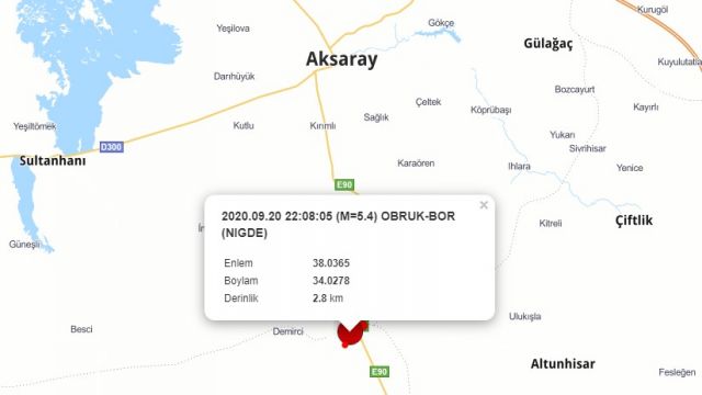 Niğde'deki deprem Aksaray'da hissedildi!