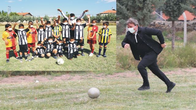 Vali Hamza Aydoğdu çocuklarla futbol oynadı