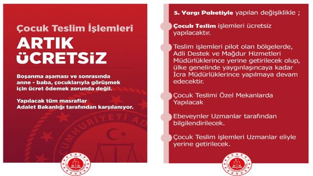 Çocuk tesliminde pilot uygulama yeni yılda başlayacak