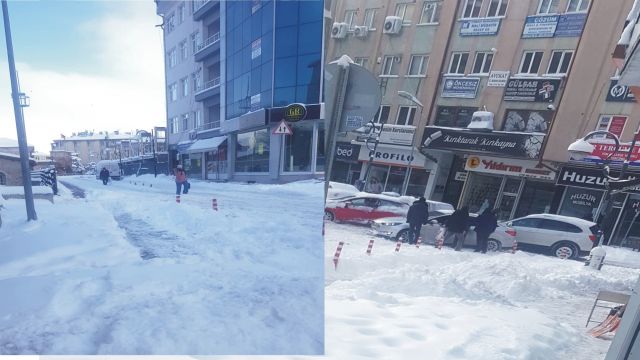 Kar yağdı vatandaş zor anlar yaşadı!