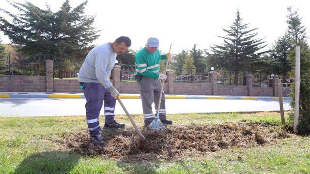 Park ve bahçelerde bahar temizliği