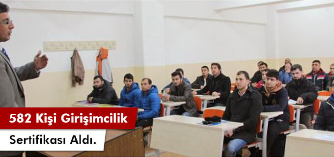 Aksarayda 582 kişi girişimcilik sertifikası aldı