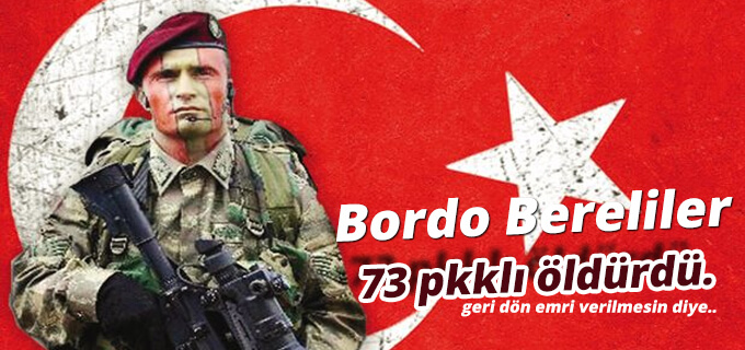 Kaçırıldı Sanılan bordo bereliler 73 teröristi öldürdü