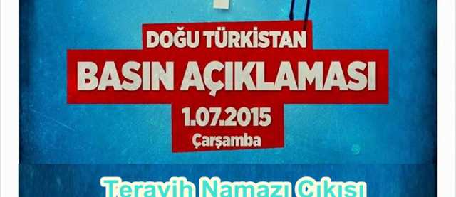 AGD Doğu Türkistan&#39;da yapılan zulmü protesto edecek