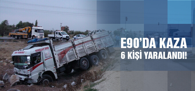 E90&#39;da kaza 6 kişi yaralandı