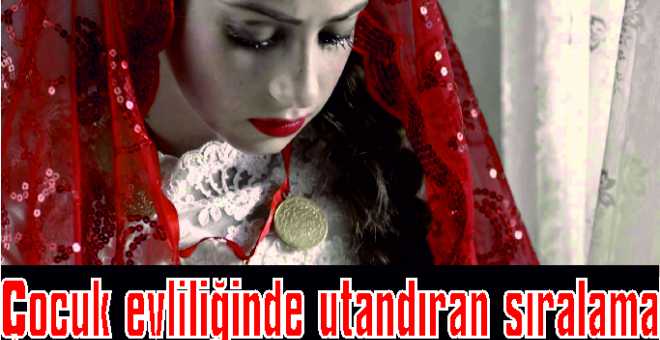 Çocuk evliliğinde utandıran sıralama 