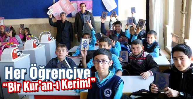 Her öğrenciye bir Kur&#39;an-ı Kerim