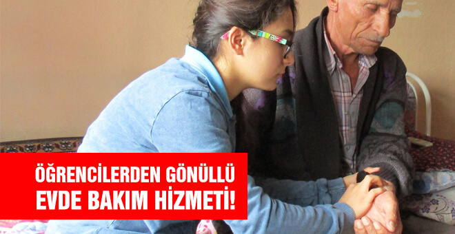 Öğrencilerden gönüllü evde bakım hizmeti