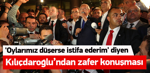 Oyları düşen Kılıçdaroğlu’ndan zafer konuşması