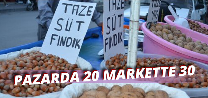 Pazarda 20 Markette 30 Lira