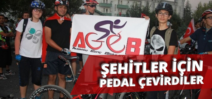 Şehitler İçin Pedal Çevirdiler