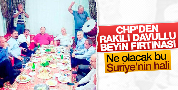 Sınırı denetlemeye giden CHP heyetinin eğlencesi