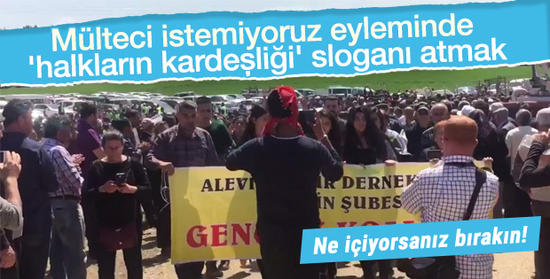 Suriyeli karşıtı eylemde ilginç slogan