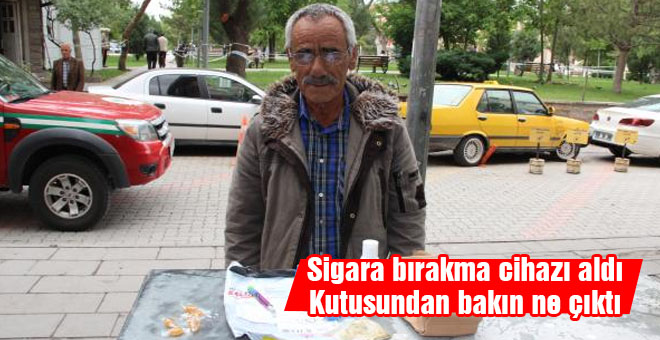 Sigara bırakma cihazı aldı, Kutusundan bakın ne çıktı