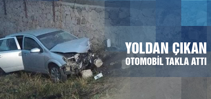 Yoldan Çıkan Otomobil Takla Attı